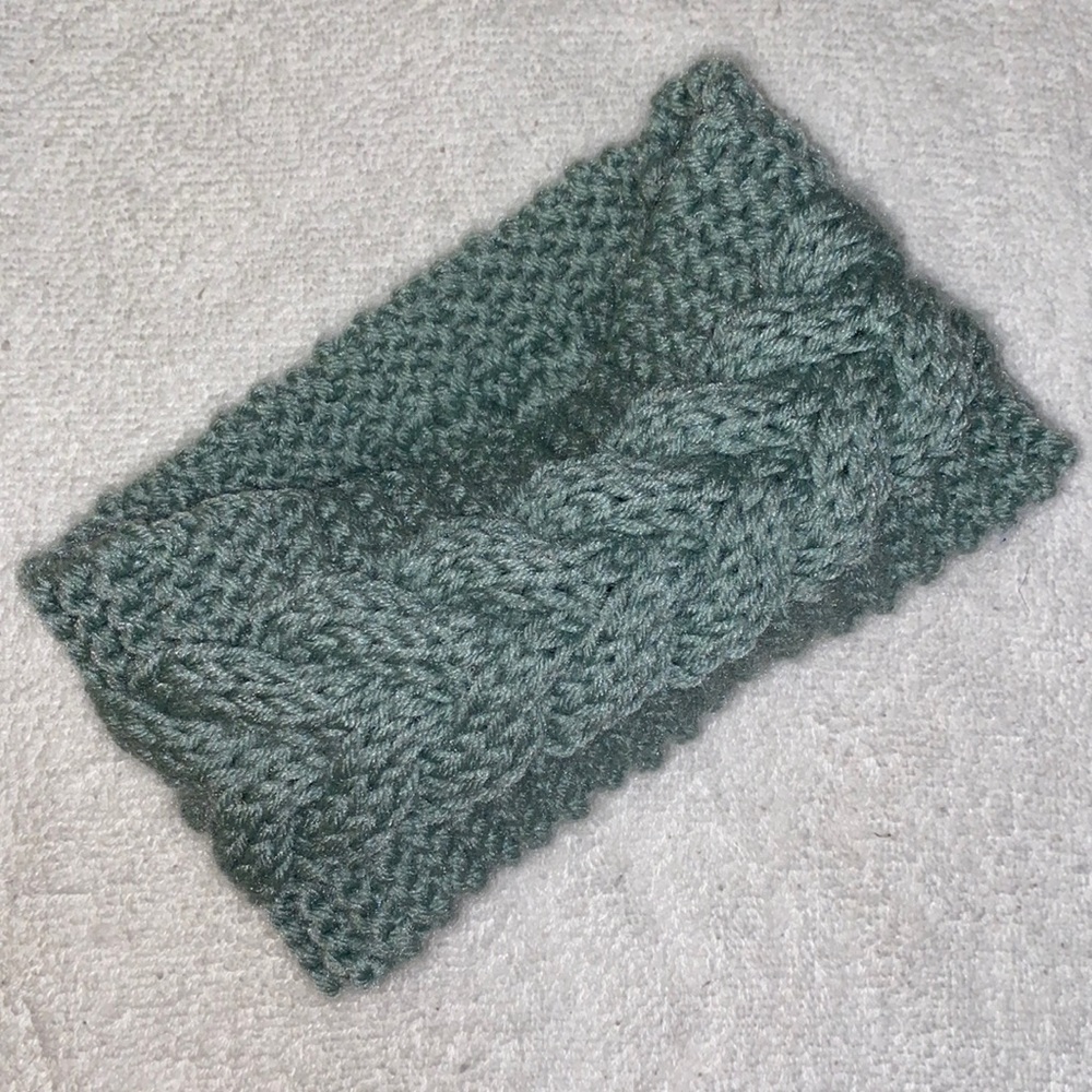 Knit Light Blue Ear Cover